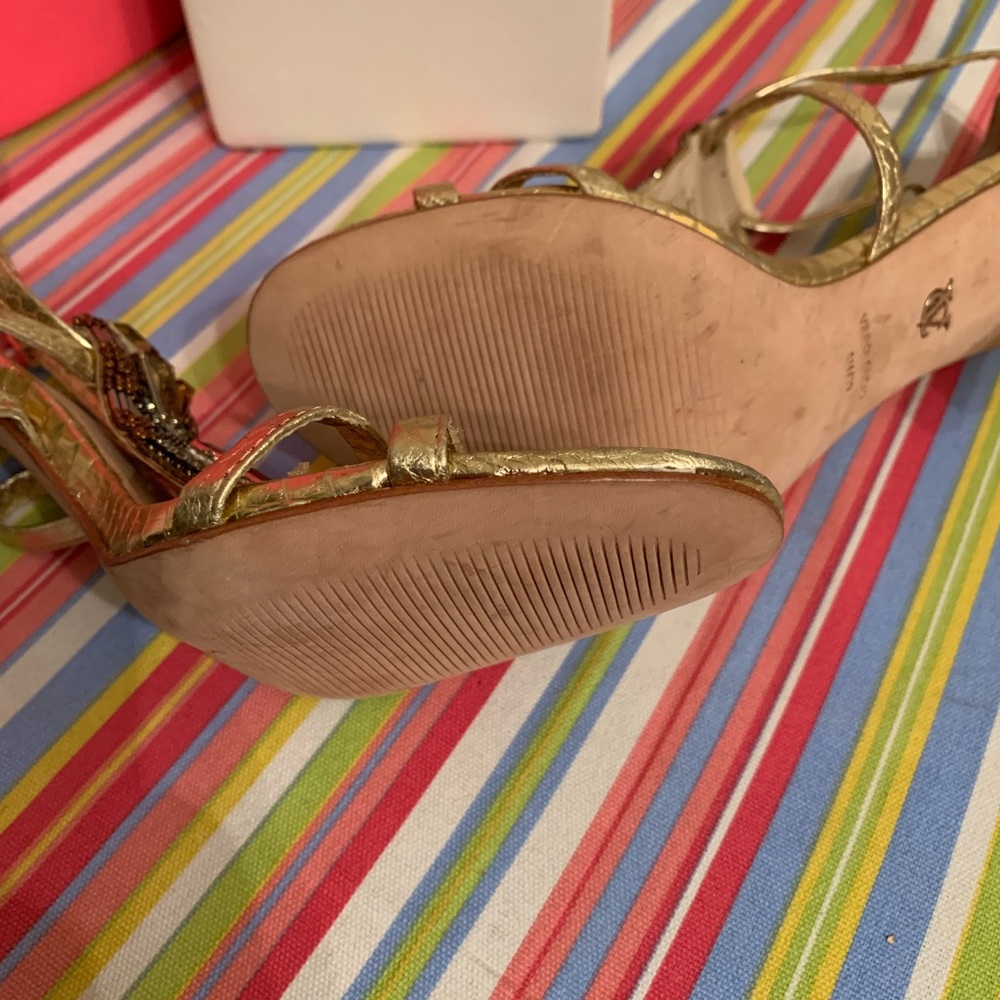 Vince Camuto Signature Jewel and Gold heels - Picture 8 of 9